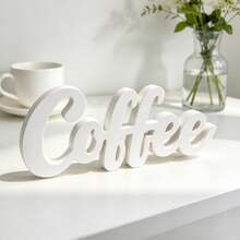 1pc Freestanding Coffee Bar Countertop Sign - Modern Farmhouse Irregular Shaped Shelf Decor, Suitable For Coffee Bar, Cafe Counter, Kitchen Display, Housewarming Gift, Coffee Decor Lettering Cafe Ornament For Countertop Display - 1PC - View 6