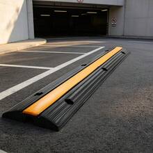 Cable Protector, Rubber Floor Cable Cover Ramp, 100 * 15 * 3 Cm Outdoor Cable Duct For Parking Areas, Warehouses And Workspaces - Black - View 5