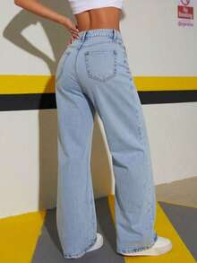 Women Jeans - Dusty Blue - View 4