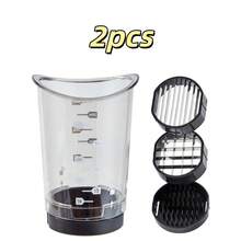 [Quick Easy Chopper] Cup Slicer | Strawberry Slicer | Egg Slicer | Salad Chopper, Quick And Easy Manual Fruit Chopper Kitchen Gadget With Slicing And Dicing Blades, Mini Dicer Chopper, Includes Three - Multicolor - View 13