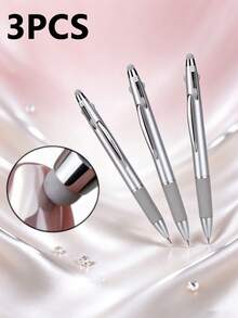 3/1pc Nail Art Tool Set, 4-In-1 Multi-Head Rhinestone Dotting Pen + Nail Extension Shaping Tweezers + Triangular Stainless Steel Cuticle Pusher, Nail Painting Dotting, Rhinestone Embedding, Gel Nail Shaping, Nail Grooming, Professional Salon Nail Artist And Home DIY Nail Art Tools - Nail Tools - View 7