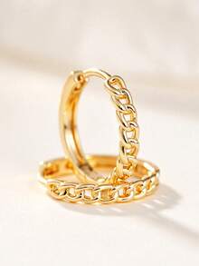 1 Pair Charming Earrings Suitable For Wedding, Engagement, Anniversary, Party, Valentine's Day Gift - Yellow Gold - View 6