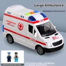 Ambulance Simulation Model With Sound And Light Scene Simulation Car Model Educational Cognitive, Interactive Toy For 3 To 6 Years Old Boys Gift - Multicolor - View 9