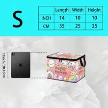 1pc Squish & Squeeze Cute Theme Storage Box, Foldable Soft Fabric With Zipper, Multiple Patterns And Sizes Available, Multi-Functional Storage Bag, Suitable For Storing Clothes, Towels And Bedding - A - View 14
