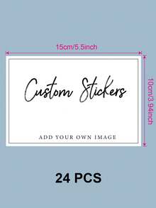 Custom Landscape Rectangular Stickers, Custom Logo Rectangle Stickers For Business Brand, Waterproof Labels, Customizable Photo Stickers, Wedding, Engagement, Birthday, Party Gift Tags, Supplies For Small Business - White-rectangular - View 24