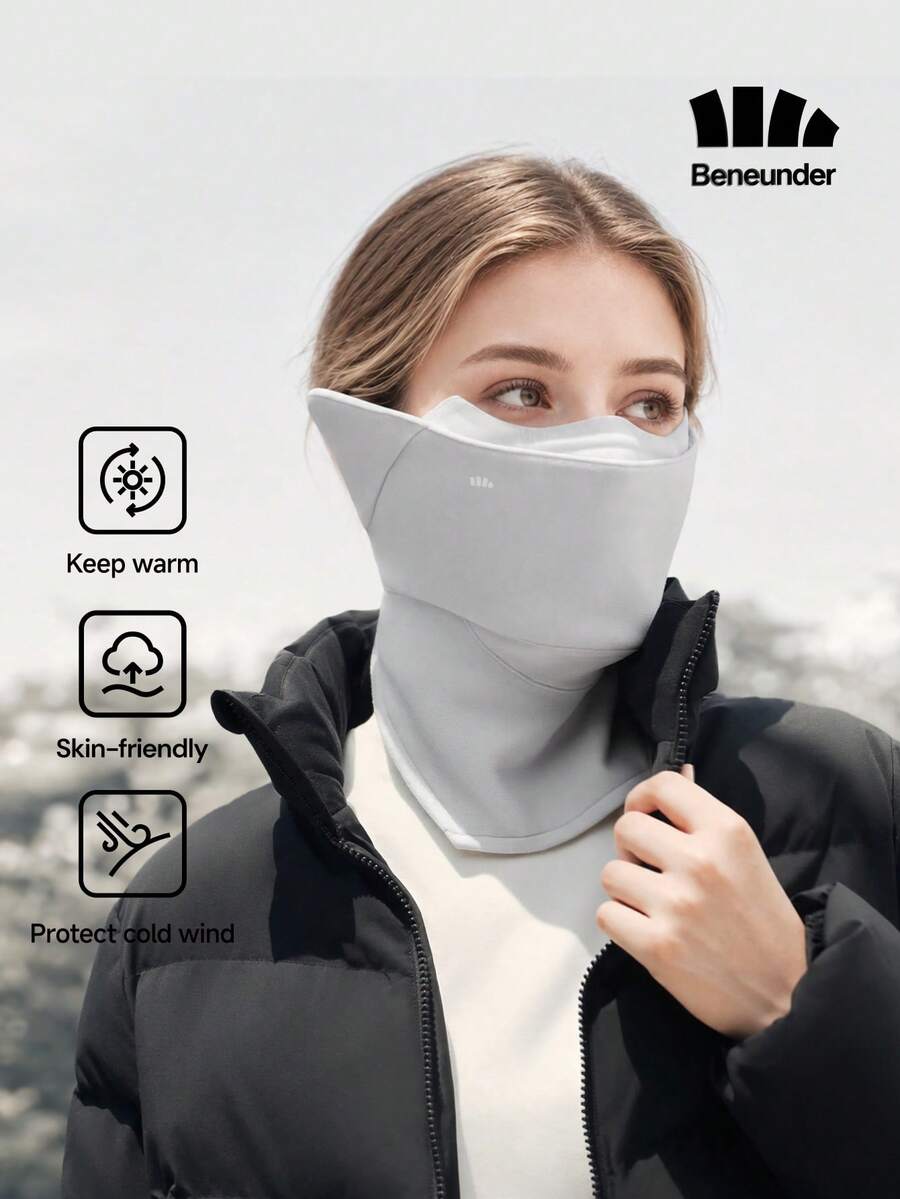 Beneunder 分隔式高防風保暖護頸面罩 PM056 - 藍煙灰 - 查看 1