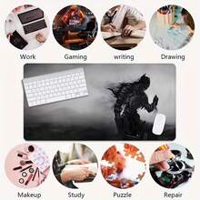Ink Knight Mouse Pad Grey Wash Texture Desk Mat Extended XL MousePad Office Desk Accessories Multicolor Non-Slip Stitched Edge Computer Mat For Desk 35.4x15.7 Inches Rubber Base Laptop Keyboard Pad For Home Office & Gamers,Durable And Spill-Resistant - View 9