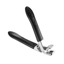 Angled Head Nail Clipper, Wide Jaw Large Opening Stainless Steel Nail Cutter, Anti-Slip Handle Precision Nail Trimmer For Thick Hard Nails, Ingrown Toenails Manicure Pedicure Tool - Black - View 7