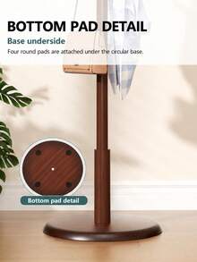 LKZ Solid Wood Coat Rack, Free Standing Tree-Shaped Coat Rack With 8 Hooks, Max Load 40kg, Suitable For Hats, Bags, Clothes And Scarves, Can Be Placed In Bedroom, Living Room, Office And Entryway - Brown - View 6