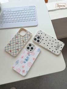 3件裝彩色印花元素 TPU 防震全包覆手機殼 精準保護套 適用於 Apple 11/12/13/14/15/16/17 Pro Max - 彩色 - 查看 2