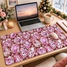 1pc Glam Shiny Rhinestone Diamond Desk Mat, Multi-Purpose Vanity Table Protector, Nail Art Mat, Large Desktop Mouse Pad For Women Bedroom & Office, S/M/L/XL - View 11