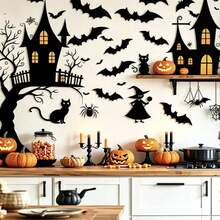 Halloween 3D Bat Wall Decor, Reusable! Scary Decoration, 4 Sizes Halloween Decoration Suitable For Halloween Party Trick Or Treat And Home Decor, Room Decor. - View 2