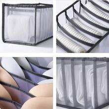 Transparent Mesh Divided Storage Box, Underwear & Socks Organizer, Closet Drawer Organizer, Home Bedroom Storage Solution - Multicolor - View 9