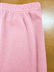 Set 2pcs/Set Sweatshirt Leher Bulat dan Legging untuk Anak Perempuan, Sweatshirt Leher Bulat Motif Hati Tiga Warna + Legging, Cocok untuk Musim Gugur/Dingin, Gaya Kampus, Pakaian Acara Pulang Kampung - MultiWarna - View 11
