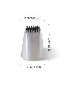 Bộ 1/4 đầu bắt kem lớn miệng vuông/tròn, 20 túi bắt kem, dụng cụ trang trí kem làm bánh, phụ kiện nhà bếp, khay nướng, trang trí bánh sinh nhật cho người mới bắt đầu (F02 F06 9ft R22) - Bạc - Xem 12