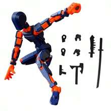 Multi-Joint Movable Action Figure 3D Printed Posable Robot Model Lucky 13 Jointed Doll DIY Posable Desktop Decoration 3D Printed Doll Game Boyfriend Gift Christmas Gift Creative - Multicolor - View 7