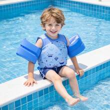 Children's Buoyancy Vest With Buoyancy Arm Wings, Cute Cartoon Print Children's Floating Vest, Suitable For Beach, Pool And Water Sports - Multicolor - View 7