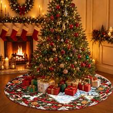 1pc Ice Blue Large Snowflake Pattern Christmas Tree Skirt, Elegant Color Holiday Decoration, 5 Sizes, Suitable For Men And Women As Holiday Gift, Perfect For Home And Party Christmas Decor - Ice Blue Large Snowflake - View 6