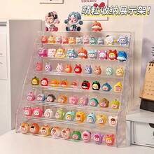 1pc Acrylic Mini Figure Display Stand, Transparent Desktop Storage Rack, Suitable For Anime Figures, Cards, Badges, Brooches, Collectibles, Suitable For Bedroom Decor, Bathroom Decor, Living Room Desktop Storage, Vanity Makeup Storage, Bathroom - Transparent - View 6