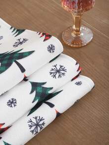 1pc Christmas Decorative Table Runner Suitable For Home Decor - Green - View 3