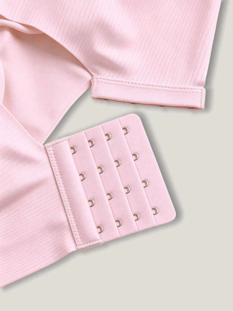 Women's Seamless Bra - Adjustable Straps, Wireless Support, Suitable For Daily Wear, Ultra Soft And Breathable Fabric, Women's Spring Clothing, Comfortable Lingerie Bra - Pink - View 9