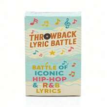 Retro Hip Hop & R&B Lyric Trivia Card Game, Classic Song Lyrics Challenge Party Game, Multiplayer Music Quiz Game For Family Gathering & Game Night - Multicolor - View 2