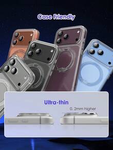 1pc Tempered Glass Camera Lens Protector Compatible With Iphone 18 Pro Max/18 Pro /17 Pro Max/17 Pro; Features Matte Armored Full Coverage, Scratch Resistance, And Strong Adhesion; Ultra-Thin Metal Ring Design; HD Clarity, Bubble-Free, And Easy To Install. - Black - View 7