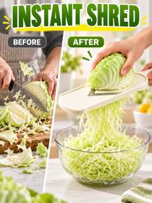 Vegetable Salad Slicer Multi-Function Grater Shredder For Men And Women Portable Kitchen Gadgets For Home Travel Camping Wedding Party Kitchen Essential Accessory Household Items For Cabbage Lettuce Purple Cabbage Cucumber - Multicolor - View 4
