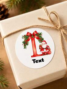 1/30/60/120pcs Christmas Round Stickers - Supports Personalized Custom Text, Blessings And Exclusive Text, Simple Round Layout Combined With Christmas Theme Design, Can Choose Exclusive Content According To Different Gifts, Suitable For Sticking On Gift Boxes, Gift Bags, Wrapping Paper, Greeting Cards, Envelopes And Handmade Packaging, Making Ordinary Gift Packaging Present A More Exquisite Christmas Ritual Feeling, Suitable For Couples, Family, Friends And Colleagues, Suitable For Christmas, Parties, Anniversaries - Multicolor 1 - View 7