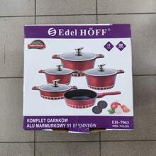 11-Piece Cookware Set With Granite-Style Coating, 4 Pots With Lids, Frying Pan And 2 Trivets, For Everyday Cooking - View 11