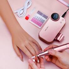 duofu 1set Portable Electric Nail Polisher, High Power, Long Standby, Minimalist Design For Home Or Salon Nail Care - Silver - View 9
