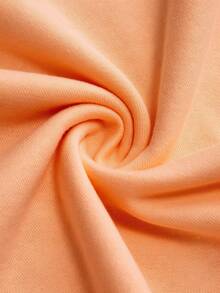 Girls Casual Long Sleeve Crew Neck Sweatshirt, Soft Tween Girl Daily Pullover Tops - Hami Melon Orange - View 7