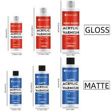 1件 60ml/120ml/250ml 水性丙烯酸封釉，高光與啞光飾面，適用於木材、紙張、布料的保護塗層，防龜裂、強附著力，適合專業藝術家與愛好畫家 - 彩色 - 查看 2