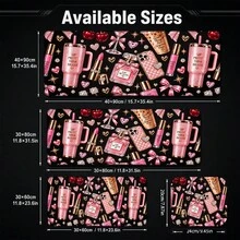 1pc Fashion Cosmetic Leopard Print Desk Mat, Multi-Purpose Vanity Table Protector, Nail Art Mat, Large Desktop Mouse Pad For Women Bedroom & Office, S/M/L/XL - View 7