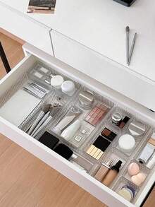 Set Organizer Laci Plastik Transparan 1-11 Buah Berbagai Ukuran, Rak Penyimpanan Kosmetik Rias untuk Meja Rias, Kamar Mandi, Kamar Tidur, Penggunaan Dewasa, Hadiah Liburan untuk Pacar, Dekorasi Pengorganisasian Rumah yang Rapi - Clear - View 6