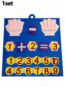 2 Sets Finger Counting Math Teaching Tools, Counting Early Education Board, Felt Learning Board, DIY Creative Early Education Finger Counting, Math Addition And Subtraction Felt Learning Teaching Aids, Used For Teaching, Intellectual Development!, Learning Supplies, Back To School Season - Default - View 14