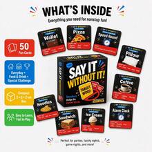 1pc Mini "Say It, Don't Use It!" 50-Card Taboo Guessing Party Game, Suitable For Halloween, Christmas, Family, Friends Gathering, Game Night, Party, Travel And Camping Fast-Paced Game, Dedicated Card Game - Multicolor - View 6