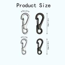 15pcs Mini Alloy Carabiners, Mini Spring Hooks Keychain, EDC Paracord Key Ring, Outdoor Hiking Fishing Camping Backpack Accessories - Question Mark Buckle - View 2