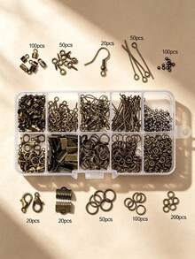 1 Set/Box Jewelry Making Beginner Tool Kit, Earring Necklace Accessories DIY Beads Tool Set, Suitable For Adults And Beginners - With 10-Compartment Plastic Box - 10-compartment Accessory Storage Box - View 4