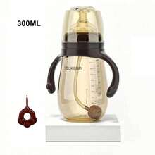 Gelas Sedotan PPSU, Gelas Minum Anti Kolik dengan Sedotan dan Pegangan untuk Bayi dan Balita, -300ML - Coffee Brown - View 7
