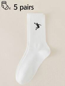 1/3/5/10 Pairs Of Men's Mid-Calf Crew Socks,Breathable,Moisture-Wicking,Soft,All Season Comfort For Sports/Daily/Casual - Multicolor - View 15