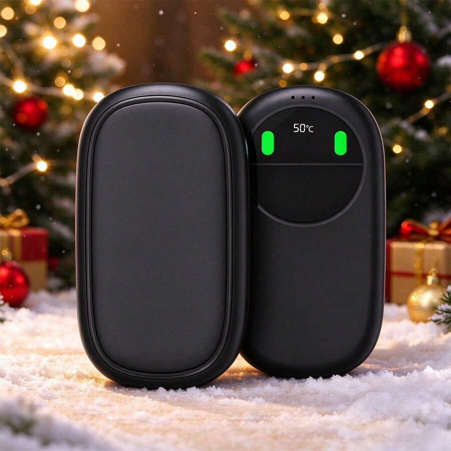 2件裝可重複使用暖手寶，可充電便攜式口袋暖手器，中性款，適合戶外露營與狩獵，冬季必備配件