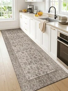 DAJIANG 1pc Bohemian Vintage Style Kitchen Rug, Non-Slip Rubber Backing, Washable Thick Kitchen Mat, Suitable For Hallway, Laundry Room, Holiday Room Decor, Entryway, Bathroom & Kitchen Decor - Multicolor - View 4