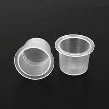 200/100/1pc Tattoo Ink Cups, Tattoo Pigment Cups, Transparent Plastic Ink Containers, Transparent Micro-Needle Glue Caps For Lip And Eyebrow Semi-Permanent Makeup Bleaching Supplies, Tattoo Paste Accessories, Tattoo Ink Caps, Ink Cups, Tattoo Tools, Size M - Clear - View 6