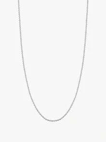 MODIAN 925 Sterling Silver Sparkle Bead Chain Choker Necklace For Women Dainty Thin Glitter Link Chain Stackable Basic Jewelry - Silver - View 1