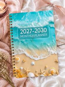 1pc 2027-2030 Monthly Planner,Floral Spiral Notebook,48-Month Calendar Planner Notebook Monthly/Weekly/Daily Planner 2027 Long-Term Schedule Book Suitable For Goals,Work Meetings, School Schedules,Appointments And To-Do Lists,Office Desk Accessories - Multicolor - View 14