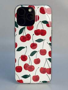 1 Piece Phone Case With Cherry Pattern Design, Compatible With Phone 17 Pro Max, 16 Pro Max, 15 Pro Max, 14 Pro Max, High Quality Korean Style, Stylish And Fun, Compatible With 11/12/13/14/15/22 Pro Max Plus, Stylish Design Suitable For Men And Women, Perfect Gift For Girlfriend On Christmas, Valentine's Day, Easter, Wedding Season And Birthday! - Multicolor - View 6