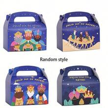 Happy Three Kings Day Gift Box Set Blue Paper Gift Bag With King And Camel Pattern For Three Kings Day Celebration Holiday Party Gift Box - Style Random - View 5