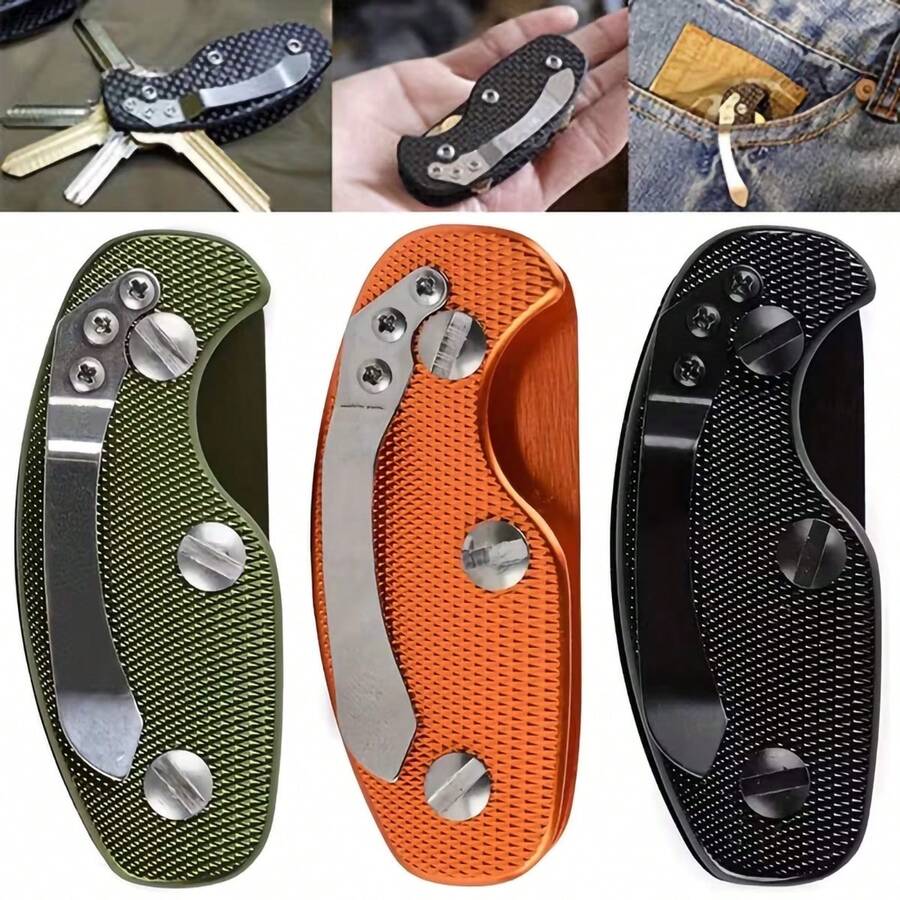 Smart Keychain Portable Fashion Metal Key Organizer - Compact Key Holder For 2-6 Keys, Minimalist Design, Suitable For Daily Commute, Key Wallet Organizer - Key Organizer - View 1