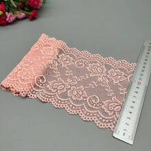 15cm 花卉蕾絲飾邊 DIY 手作布料蕾絲，洋裝面料，花卉圖案編織緞帶布料 - 多色 - 查看 11